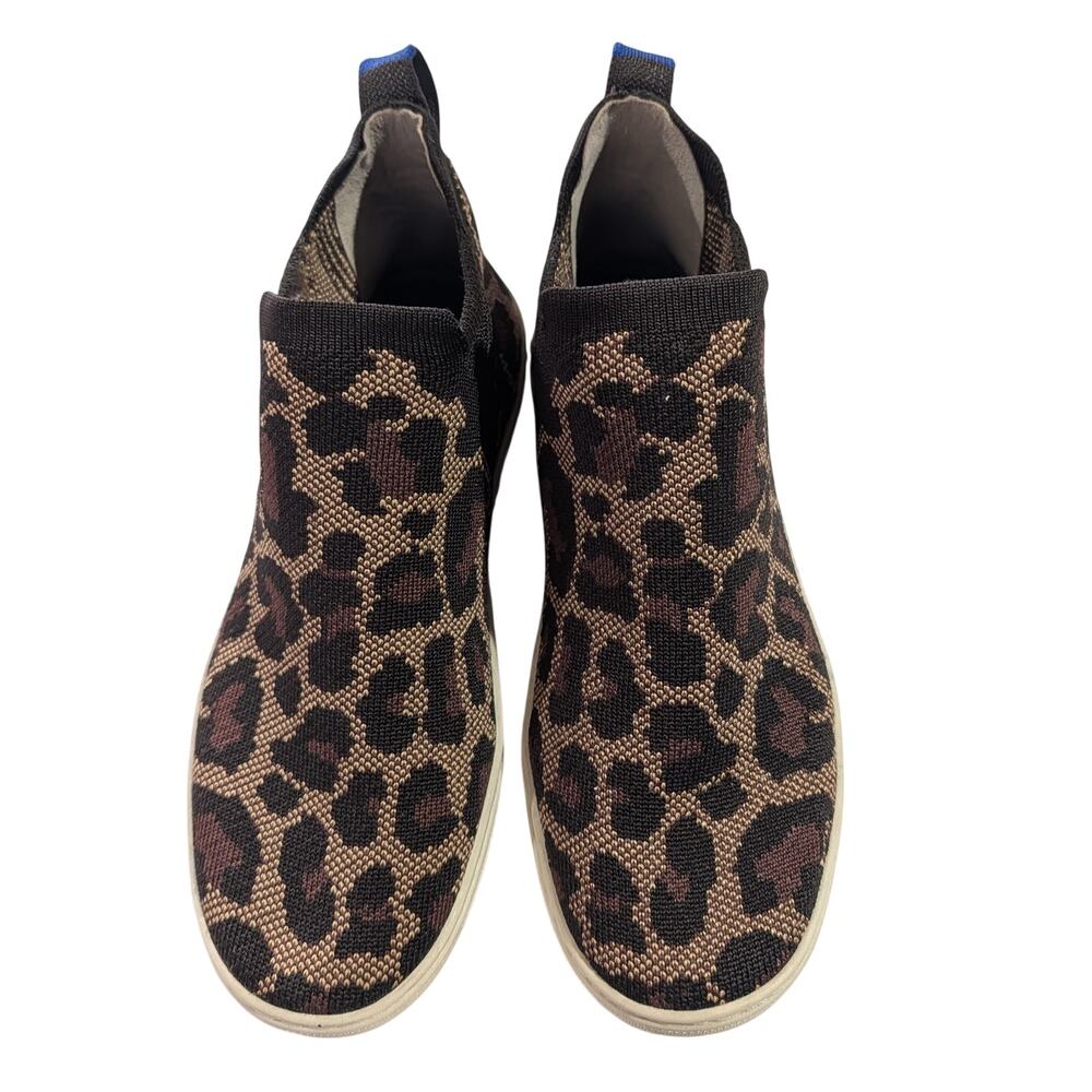 Rothy's Leopard Knit Slip On Sneakers Women's Size 7